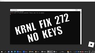 KRNL 272 NO MORE ERRORS / NO KEYS!