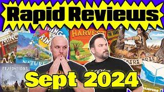 84 Board Game Reviews! 34 New Games! | Rapid Reviews Sept 2024