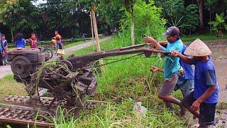 Naik Curam  !! Perjalanan Traktor bajak Sawah Pulang ke Rumah Tanpa Ganti RODA