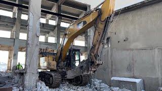 Industrial Buildings Demolition Project With Cat & Liebherr Equipment - Sotiriadis/Labrianidis