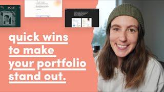 Quick wins to make your design portfolio stand out