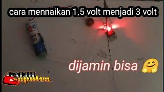 cara membuat Joule thief 1.5volt menjadi 3 volt.[how to make Joule thief 1.5 volts to 3 volts.]