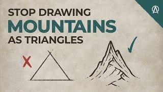Mountains Aren't Triangles! Simple Trick to Draw Better Mountains On Your Fantasy Maps