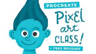Procreate Pixel Art Class & FREE brushes!