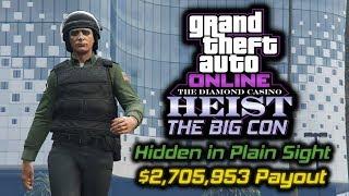 GTA Online Diamond Casino Heist: The Big Con, Hidden in Plain Sight, $2,705,953 Payout Full Heist