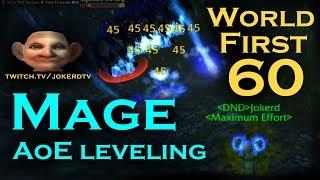 WoW Classic: Mage AoE leveling - World First 60 by JokerdTV