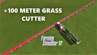 Farming Simulator 17 | +100 METER GRASS CUTTER | Amazing Mod!!!