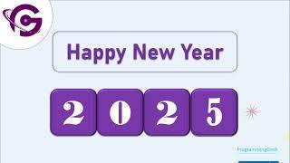 Happy New Year 2025 in 20 Seconds