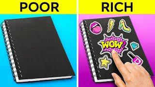 SURVIVING HIGH SCHOOL | School Hacks for the Rich vs. the Poor Student by 123GO! SCHOOL