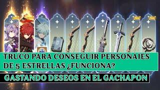 Truco para obtener 3 personajes de 5 ESTRELLAS ¿Funciona? | Genshin Impact Español