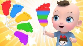 Color Foot Candy Song! | Finger Family Nursery Rhymes | Baby & Kids Songs