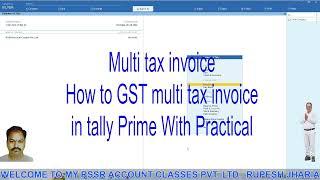 How to Multi GST Tax Invoice in tally prime, Bill Multi tax,