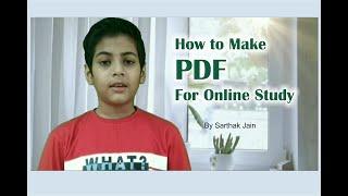 How to Make PDF File for Online Classes