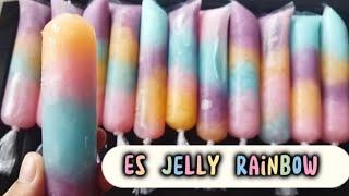 es jelly Rainbow Pelangi untuk jualan seribuan laku banget|ide jualan anak sekolah es lilin es mambo