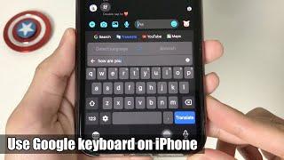 How to set the Google Translate Keyboard to the default iPhone keyboard ?