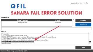 Fix Sahara Fail Error Solution in Qfil 100% | Qualcomm flash error | droidtech.info | Yash K