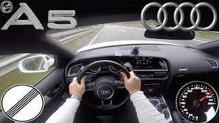 AUDI A5 Sportback 2.0 TDI 2016 POV TOP SPEED DRIVE on AUTOBAHN MAX ACCELERATION (NO SPEED LIMIT)