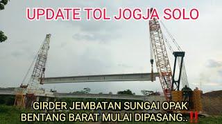 GIRDER JEMBATAN SUNGAI OPAK BENTANG BARAT MULAI DIPASANG‼️ #proyektoljogjasolo #toljogjasoloterbaru