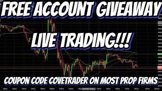 Free Account Giveaway - Live Trading NQ - Futures Trading - Day Trading - Prop Firms