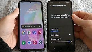 Cara ganti font samsung A35