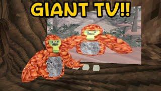 Gorilla Tag VR, But There's A HUGE TV!! #shorts (MonkeTV Mod)