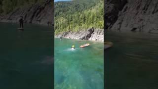 Break dancing on a paddle board