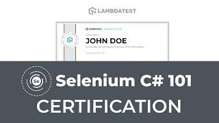 Selenium C# 101 Certification | LambdaTest Certifications | Selenium API Testing