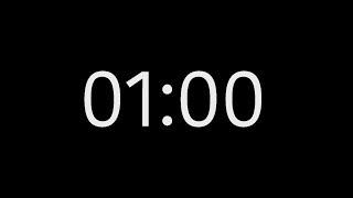 1 Minute Countdown Timer 4K (no sound) - Black