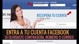 Cómo Entrar a Facebook si Olvidaste la Contraseña, correo o móvil + Entra solo con el nombre ‍