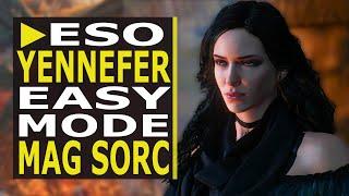 ESO "Yennefer" Magicka DPS Sorcerer Build - EASY Mode (Blackwood)