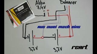 DIY Build battery 7,4V with balancer from two 3.7V batteries RCArt