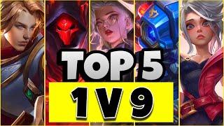 TOP 5 HEROES PARA EL 1 VS 9 | Los Mejores Heroes Para Este Soporífero Emparejamiento