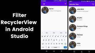 How to Filter a Recyclerview With Searchview - Android Studio Tutorial  || 2020