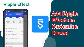 How To Add Ripple Effects In Navigation Drawer SketchWare Studio|Hindi|AndroidBulb