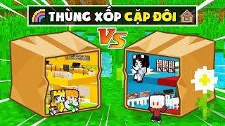 Mr Vịt và Kamui Xây Nhà Thùng Xốp Cặp Đôi trong Minecraft