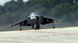 Harrier Jet Makes a Seriously Hard Landing