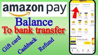 Amazon pay balance to bank account transfer | Amazon pay to bank transfer