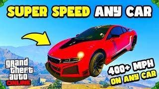 NEW INSANE SUPER SPEED GLITCH ON ANY CAR IN GTA ONLINE! (Over 400+ MPH SPEED GLITCH!)