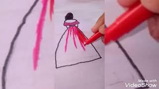 Drawing princess/with simple/js art and craft 