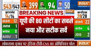 UP Opinion Poll 2024: उत्तर प्रदेश की 80 सीटों का सबसे नया सर्वे | Uttar Pradesh | Loksabha Election