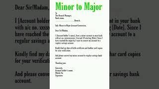 Application for bank account minor to major #education