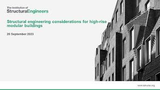 Structural engineering considerations for high-rise modular buildings