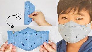 EASY!! 3D Face Mask for Kids Easy way to make Face Mask | 3 Layers