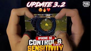 Update 3.2 | iPhone SE 2020 Sensitivity and Control in 2024 |PUBG MOBILE|