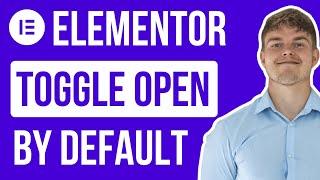 How to keep open one toggle widget in Elementor | Toggle widget