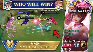 I MET TOP 1 GLOBAL LAYLA in my LAST MATCH BEFORE MYTHICAL IMMORTAL!!  | VICTORY OR DEFEAT??