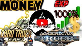 Mod ats 1.53 DINERO&EXP Infinito ATS Y ETS2  Desbloquea TODO al 100% /PC y Android