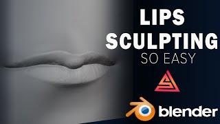 How to sculpt realistic Lips in Blender | 3d lips tutorial | AniSculpt