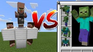 The Villager Golem vs ALL Zombies in Minecraft