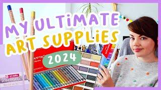 My Favourite Art Supplies 2024! Paint, sketchbooks, pencils, neocolors etc!